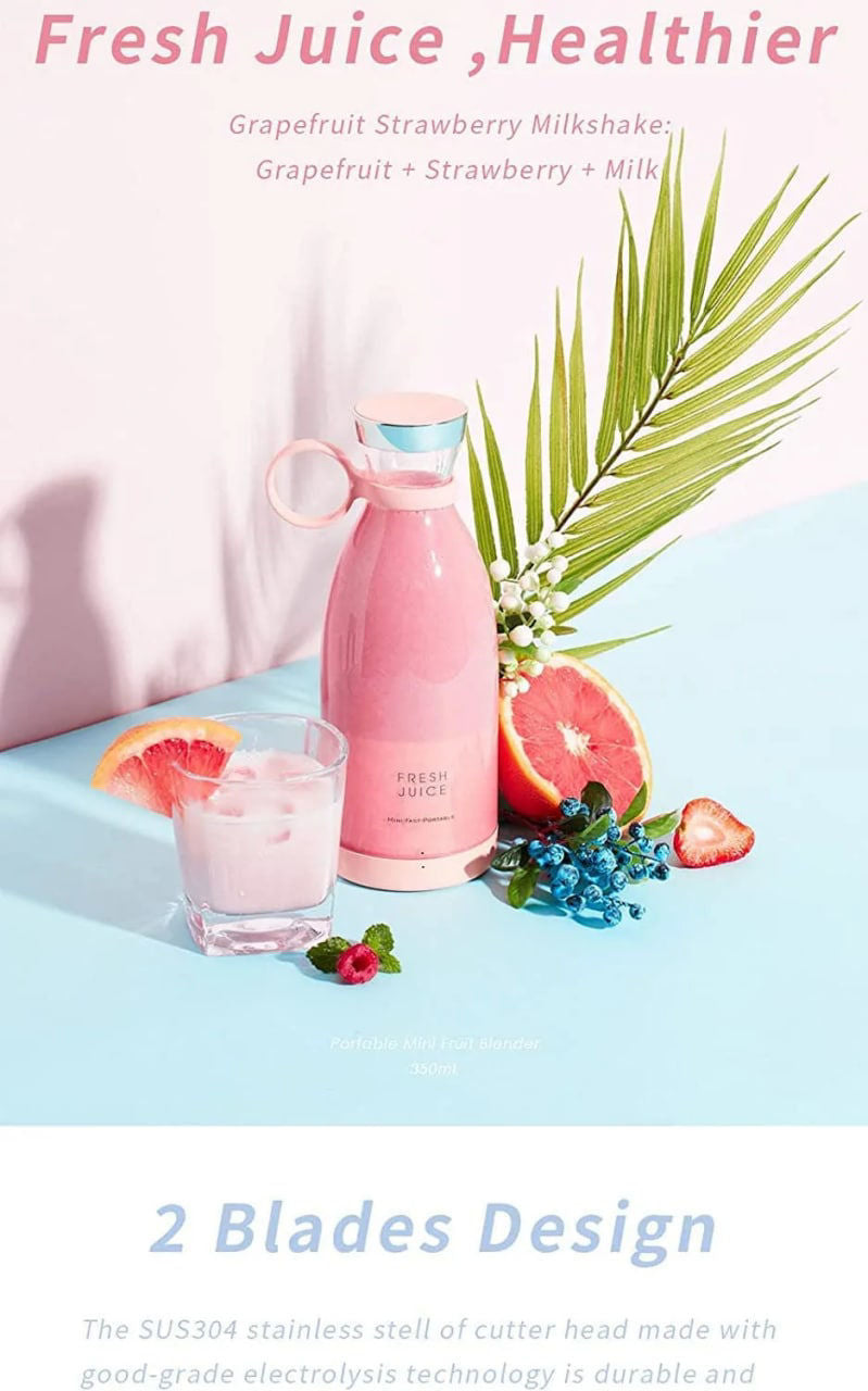 Portable USB Electric Juicer Mixer (350 ml)